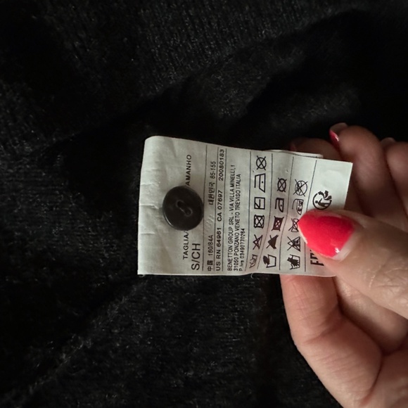 United Colors of Benetton Merino Wool V-neck Cardigan - Picture 3 of 5